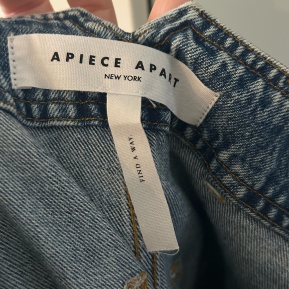 New Apiece Apart Meridian Jeans Austin Wash Barrel - Picture 5 of 6